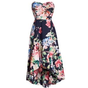 Eliza J Strapless High/Low Dress
